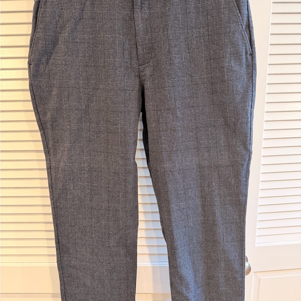 J. Crew Men's Charcoal Plaid Dress Pants